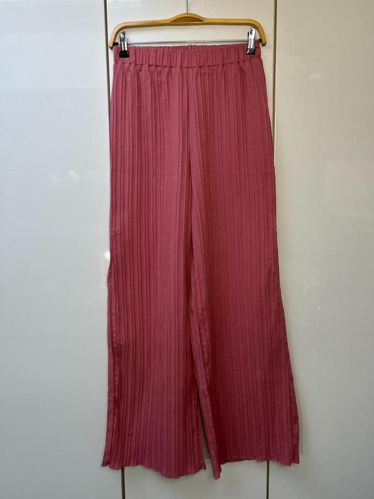 Roze broek met wijde pijpen van Shein - maat M, Maat 38/40 (M), Ophalen of Verzenden, Zo goed als nieuw, SHEIN