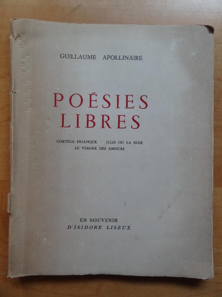 Poésies libres, Guillaume Apollinaire, Cortège priapique, Envoi, Utilisé