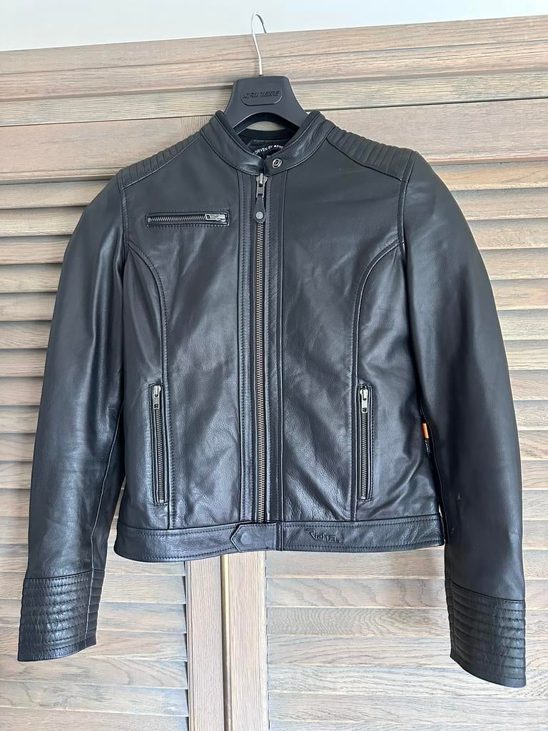 Richa zwarte lederen motorvest (M38) !! 1X GEDRAGEN !!, Enlèvement ou Envoi