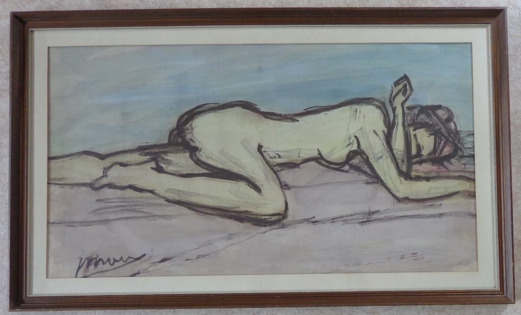JOZEF (JOS) MOUS / NAAKTE VROUW / ORIGINEEL WERK / 66x110cm, Enlèvement
