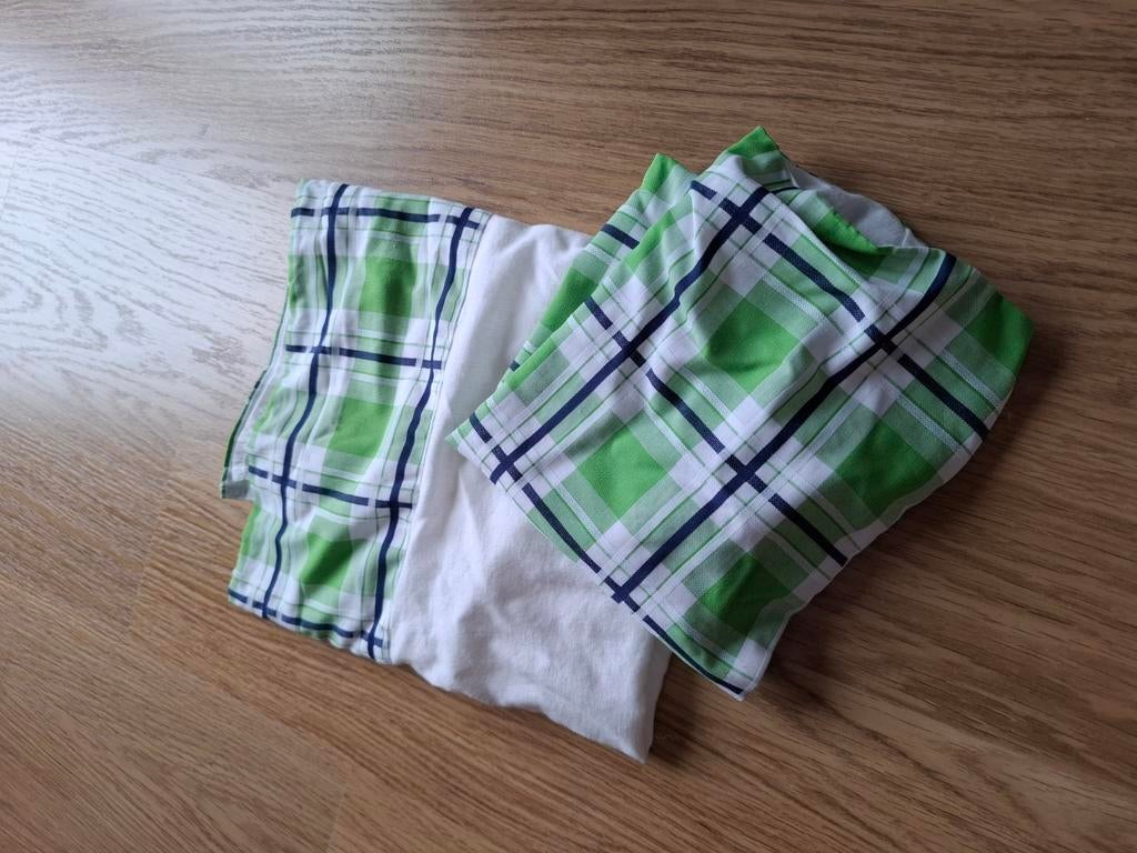 Lakentje met kussenhoes  voor wiegje., Ophalen of Verzenden