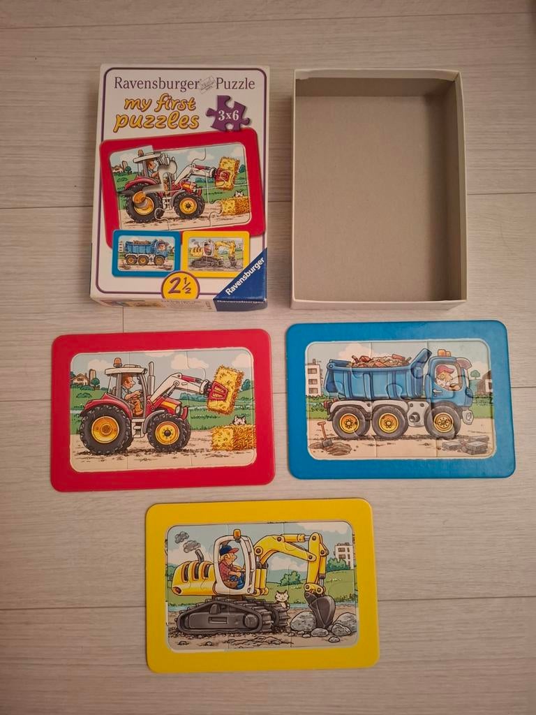Mijn eerste puzzels 6 stukjes ravensburger voertuigen, Ophalen, Zo goed als nieuw, Puzzelen