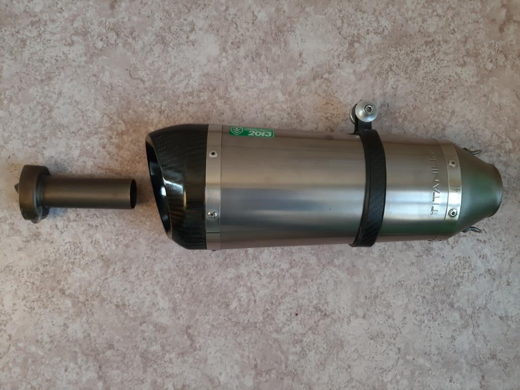 Uitlaat – einddemper – slip-on TITANIUM, Ophalen, Gebruikt