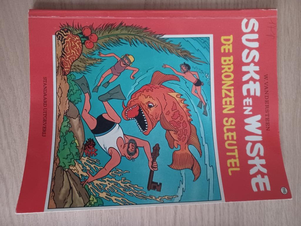 Suske en wiske nr 116 "de bronzen sleutel" eerste druk, Boeken, Gelezen, Willy Vandersteen, Eén stripboek, Ophalen of Verzenden