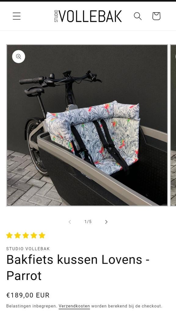 Bakfiets kussen, Ophalen