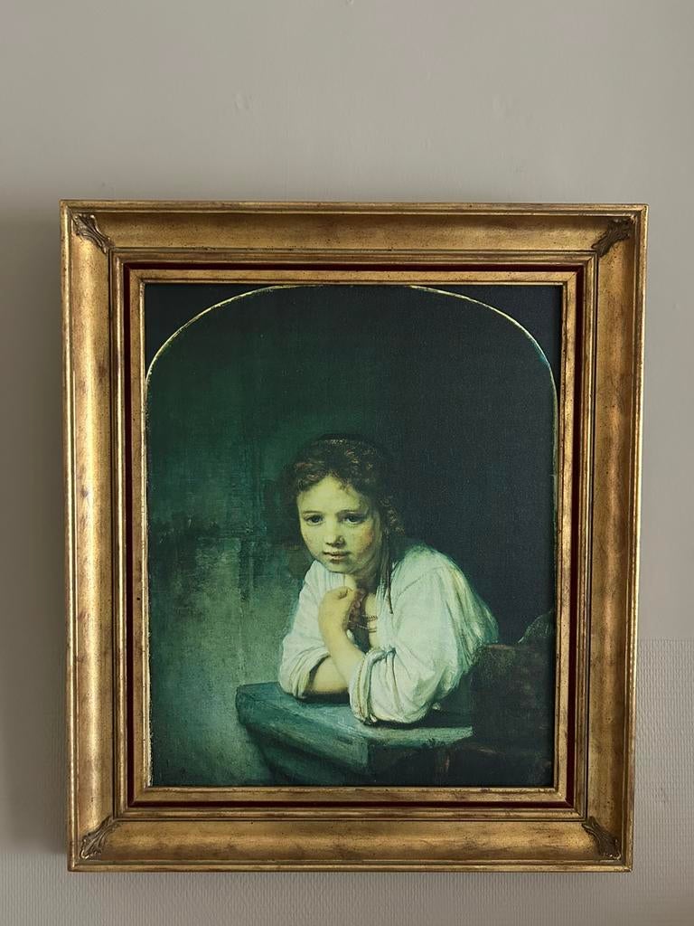Schilderij met fantastisch mooie gouden kader, Ophalen