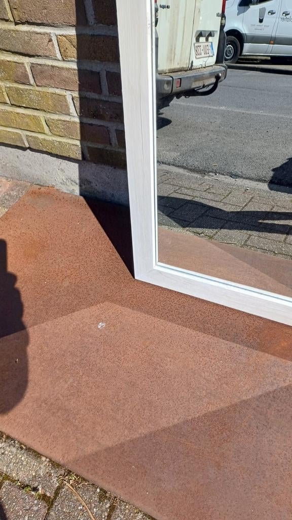 Miroir avec le tour en bois beige, Enlèvement, Comme neuf