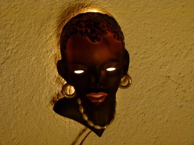 vintage parfumlamp / wandmasker 50er jaren, Verzamelen, Retro, Ophalen, Huis en Inrichting