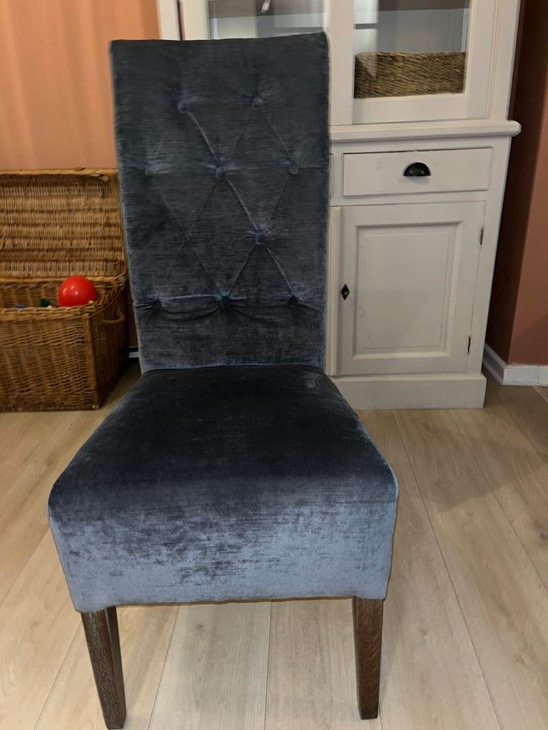 6 Donkergrijze zachte stoelen, Enlèvement, Comme neuf