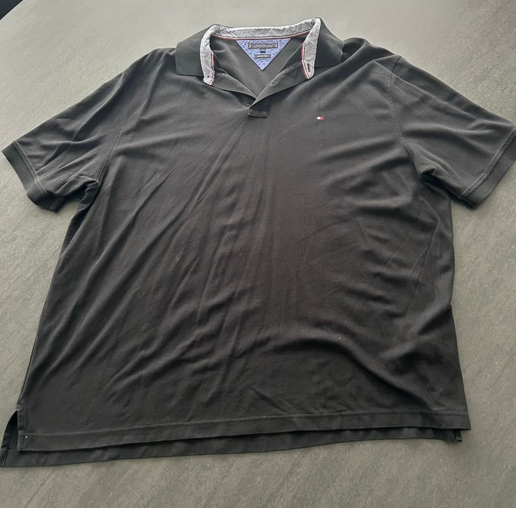 Polo Tommy Hilfiger 5XL, Ophalen, Gedragen, Zwart