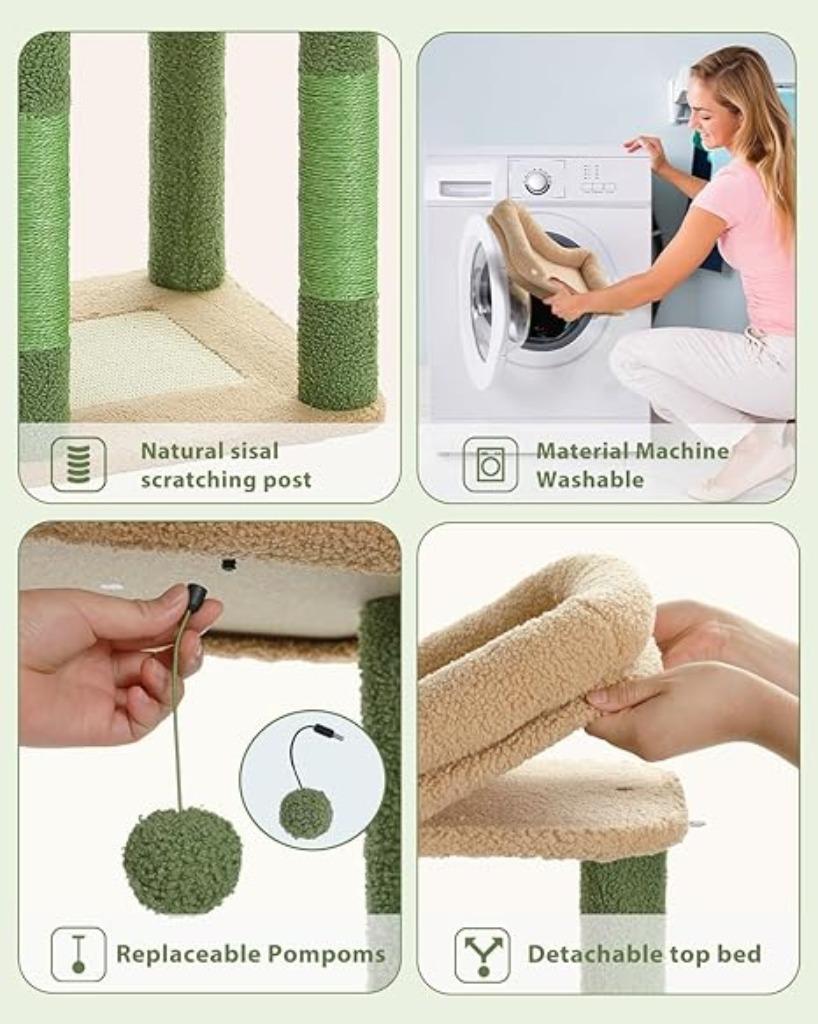 Krabpaal cactus | 150 cm |  grote krabpaal | kattentoren, Dieren en Toebehoren, -, Verzenden, -, Nieuw