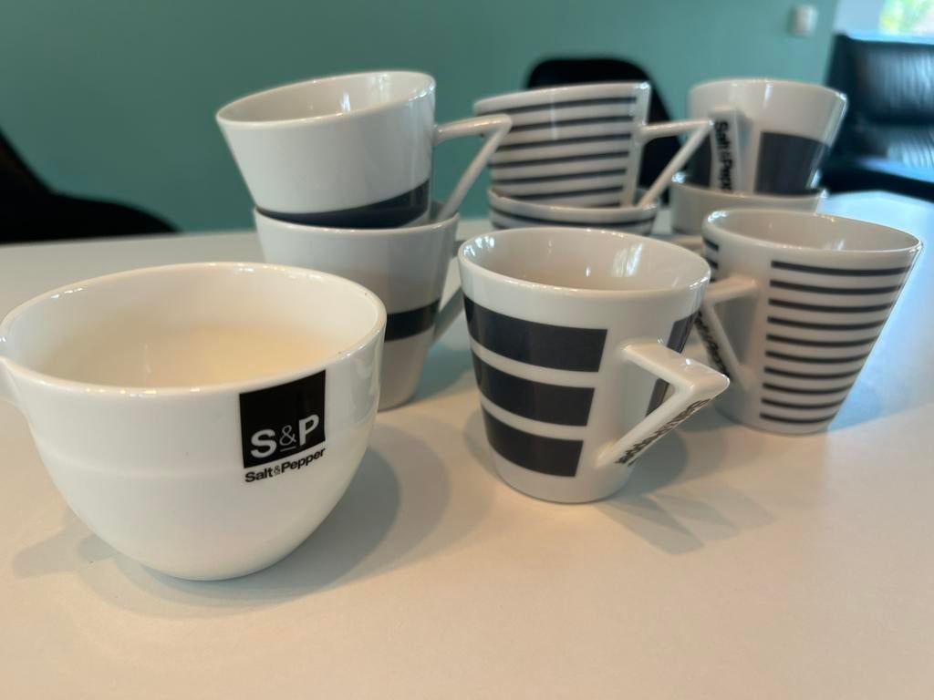 Koffie -en theeset Salt & Pepper, Huis en Inrichting, Keuken | Servies, Ophalen, Zo goed als nieuw