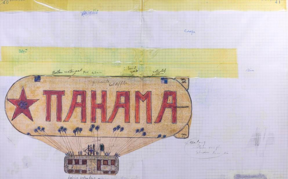 Panamarenko The Aeromodeller op canvas : 153x100, Ophalen