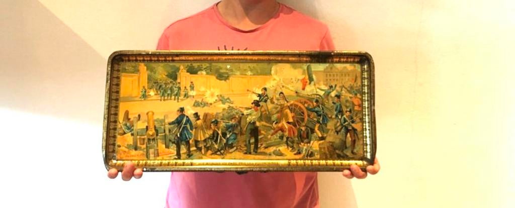1905, 75 ans d'indépendance, Belgique, plateau, Collections, Objets militaires | Général, Enlèvement ou Envoi, Armée de terre