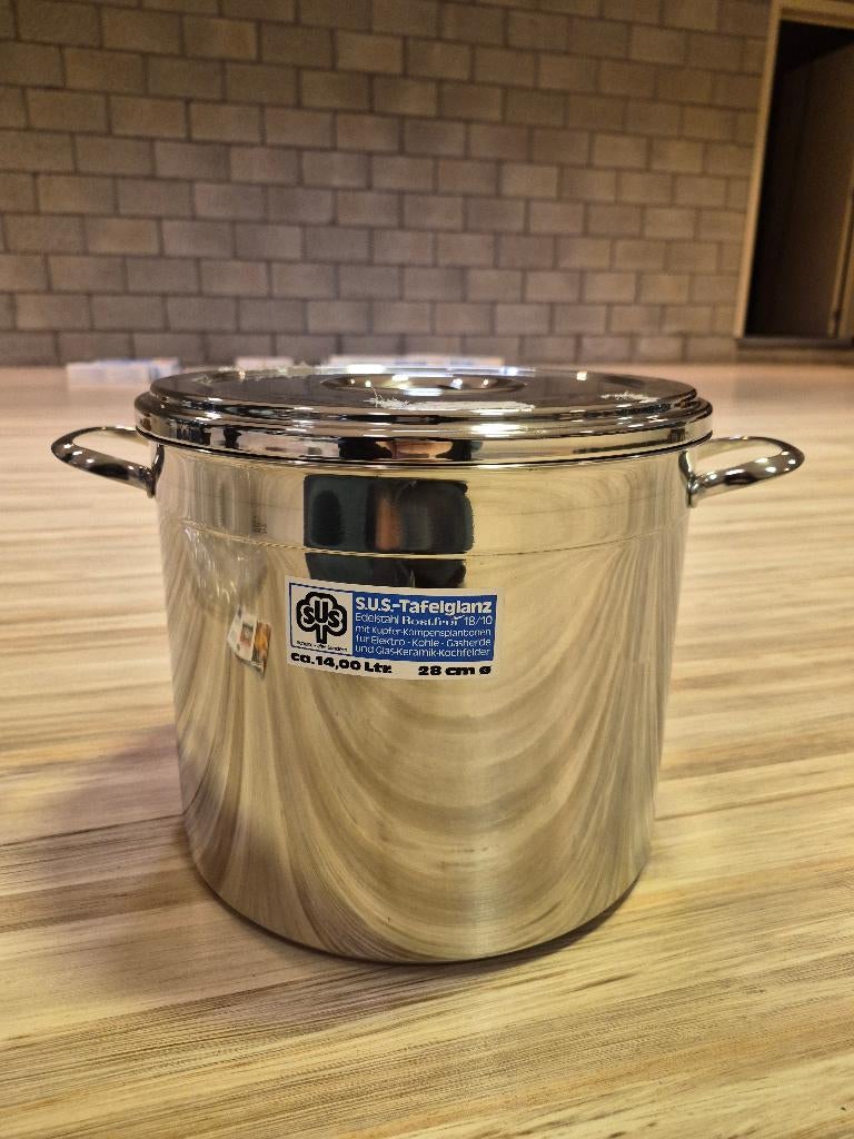 grote kookpot - 14l, Enlèvement, Neuf, Autres matériaux, Casserole, Bidon ou Boîte