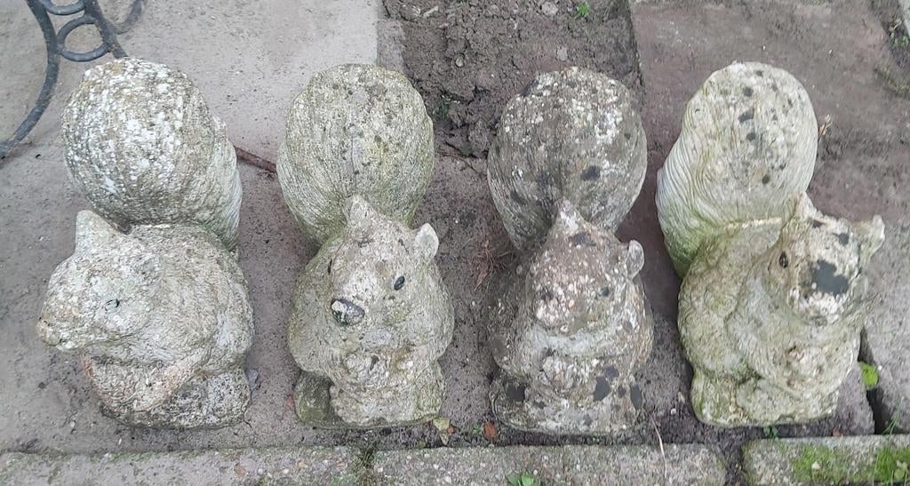 Sculptures d'images, statues en béton, écureuils, Enlèvement
