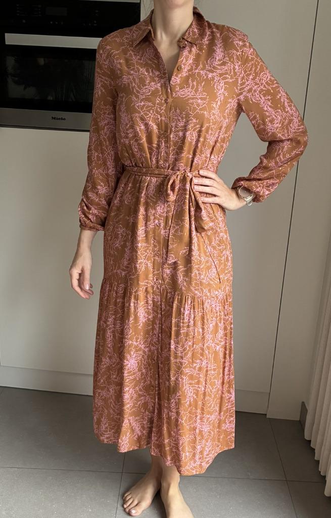 Lange Jurk van Rue de Femme (Maat XS/S), Rose, Comme neuf, Taille 34 (XS) ou plus petite, Sous le genou
