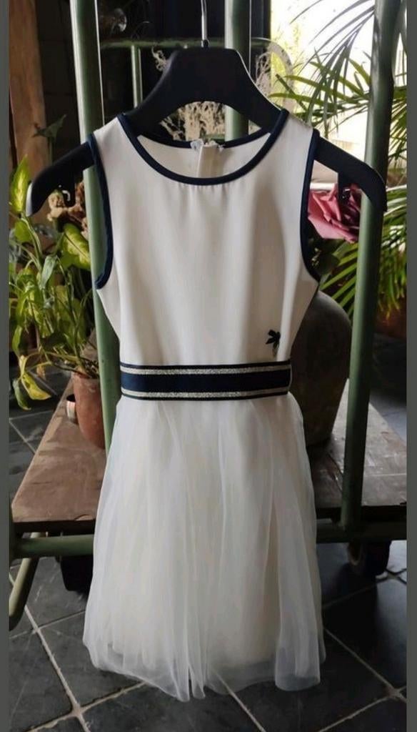 Robe de communion, voile blanc et ruban à nœud, fête de prin, Enlèvement ou Envoi, Comme neuf