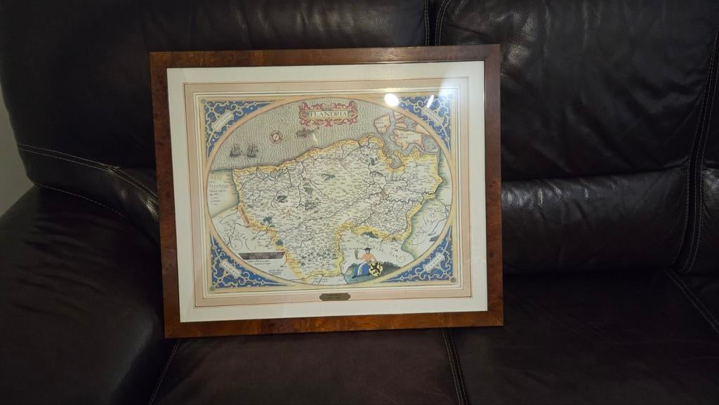 Gerard Mercator Flandria Illustrata genummerd en ingekaderd, Boeken, Ophalen, Zo goed als nieuw