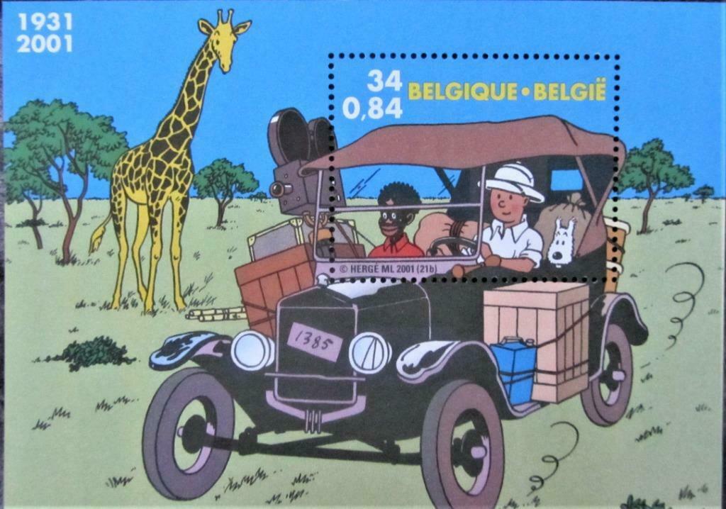 POSTZEGELS BELGIË- KUIFJE IN AFRIKA **  BL. 93, Ophalen of Verzenden, Postfris, Overige thema's