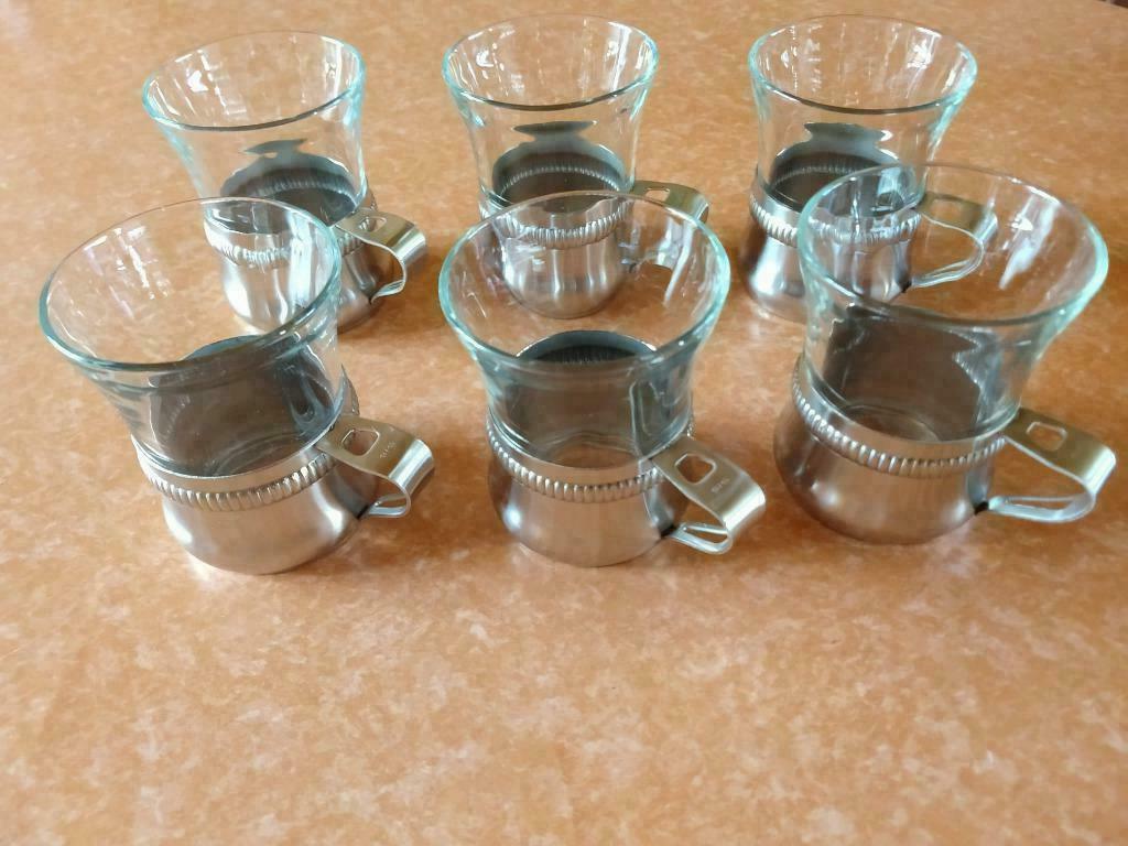 6 theeglazen, Huis en Inrichting, Gebruikt, Ophalen of Verzenden, Glas, Overige stijlen