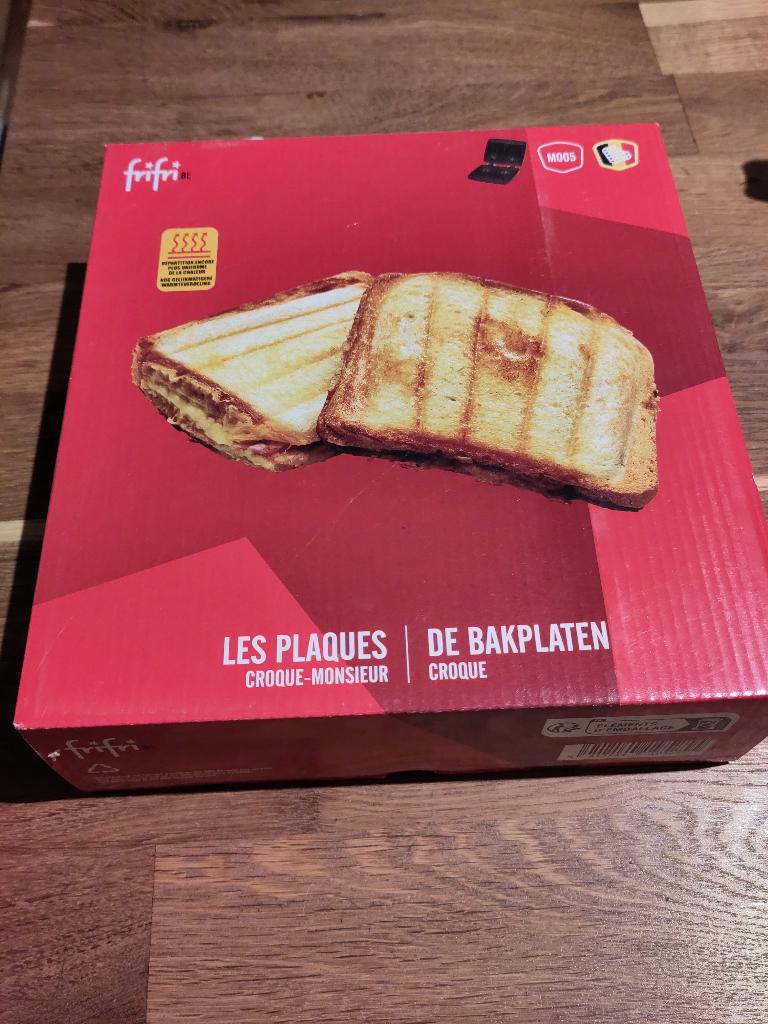 Plaques Croque-Monsieur pour gaufrier frifri M005, Ophalen of Verzenden, Uitneembare platen, Nieuw