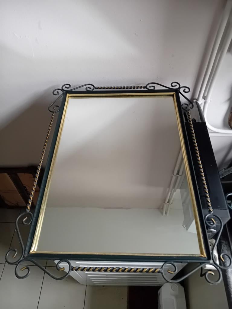 Miroir en fer forgé, Maison & Meubles, Moins de 100 cm, Enlèvement, Utilisé, 50 à 75 cm