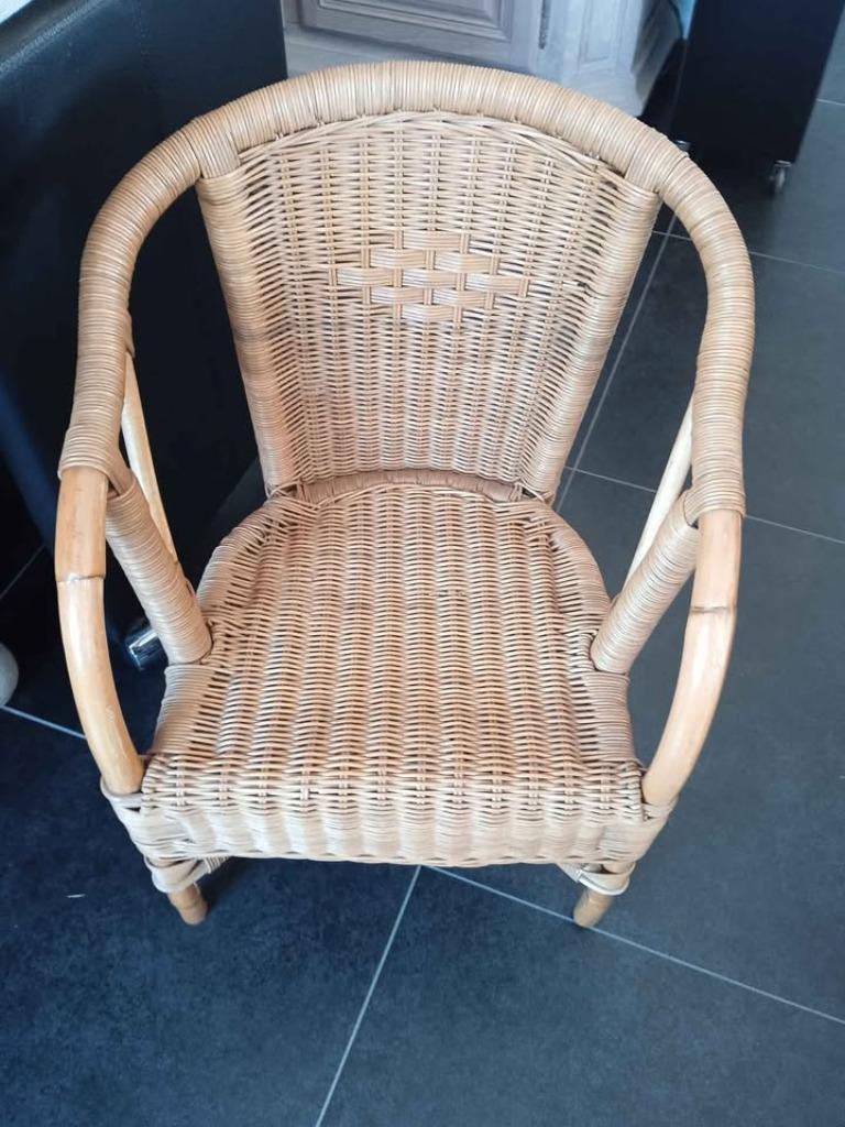 retro bamboe kinderstoel, Kinderen en Baby's, Kinderstoelen, Ophalen of Verzenden, Zo goed als nieuw