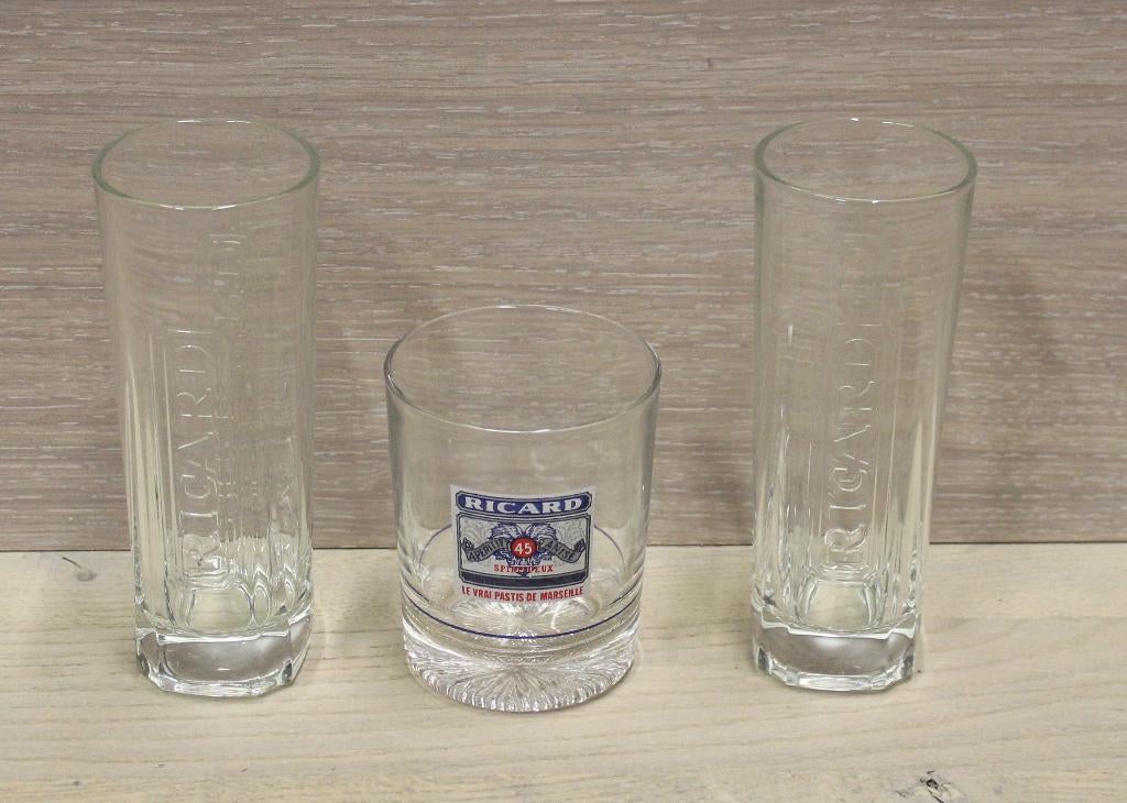 3 RICARD   GLAZEN, Ophalen of Verzenden, Nieuw
