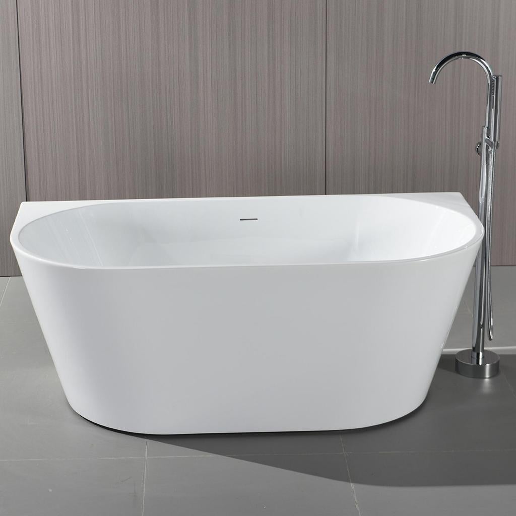 ALONI HALFVRIJSTAAND BAD -  170X78X58 CM - GLANZEND WIT, Ophalen of Verzenden, Nieuw, Wit