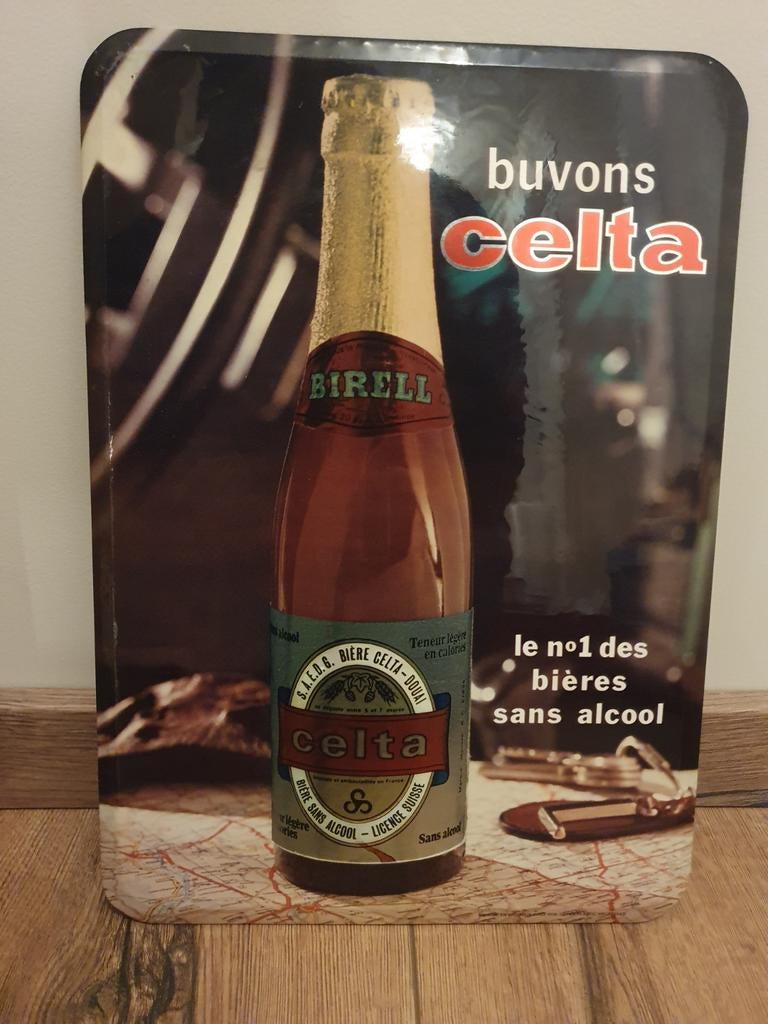 Glacoïde Reclamebord - Celta Pils Buvons Celta -, Verzamelen, Ophalen of Verzenden, Gebruikt, Reclamebord