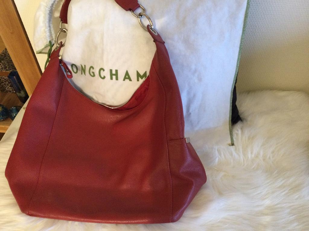 Prachtige Longchamp schoudertas, Ophalen of Verzenden, Zo goed als nieuw, Rood, Overige typen