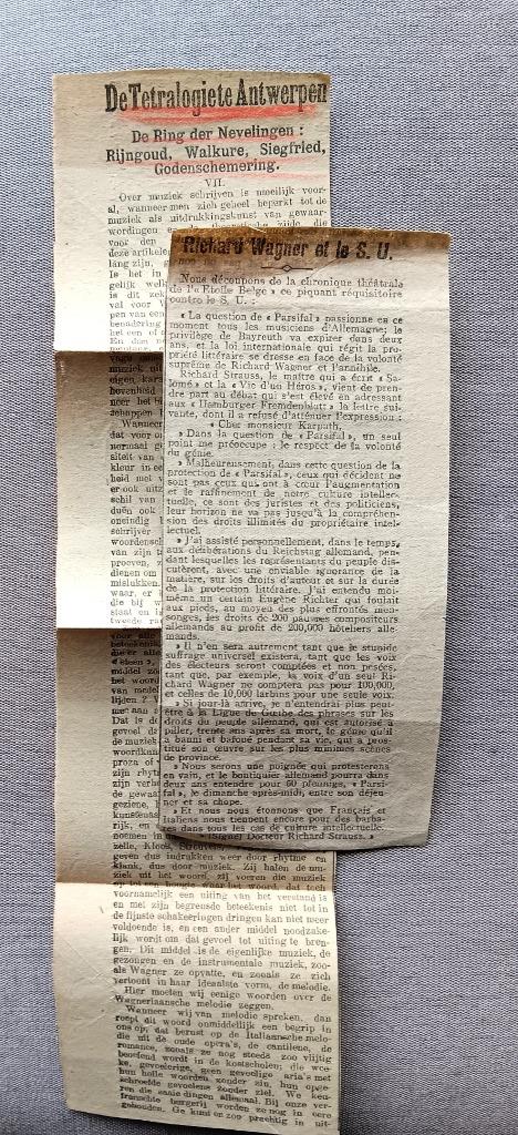 De tetralogie te ANTWERPEN  en Richard Wagner et le S.U., Enlèvement, Utilisé