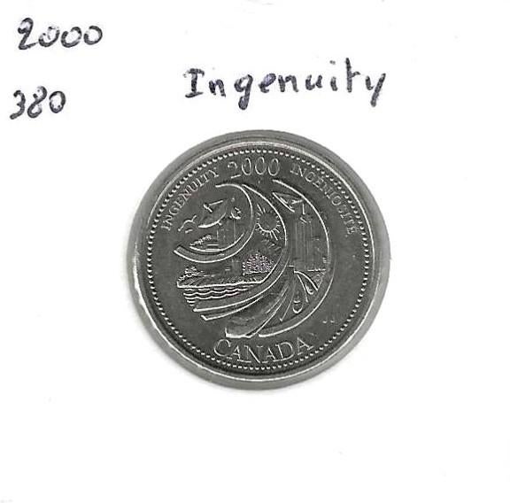 Canada, 25 Cents 2000, Ingenuity., Ophalen of Verzenden, Noord-Amerika, Losse munt