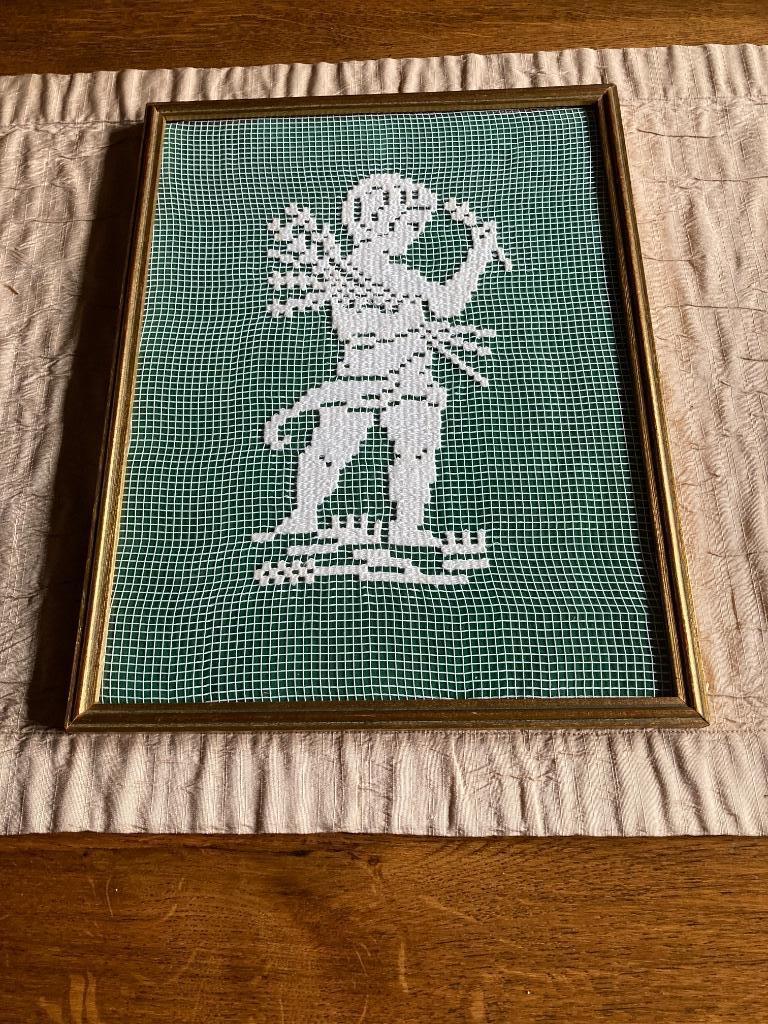 Gouden kader met kant, Antiek en Kunst, Curiosa en Brocante, Ophalen