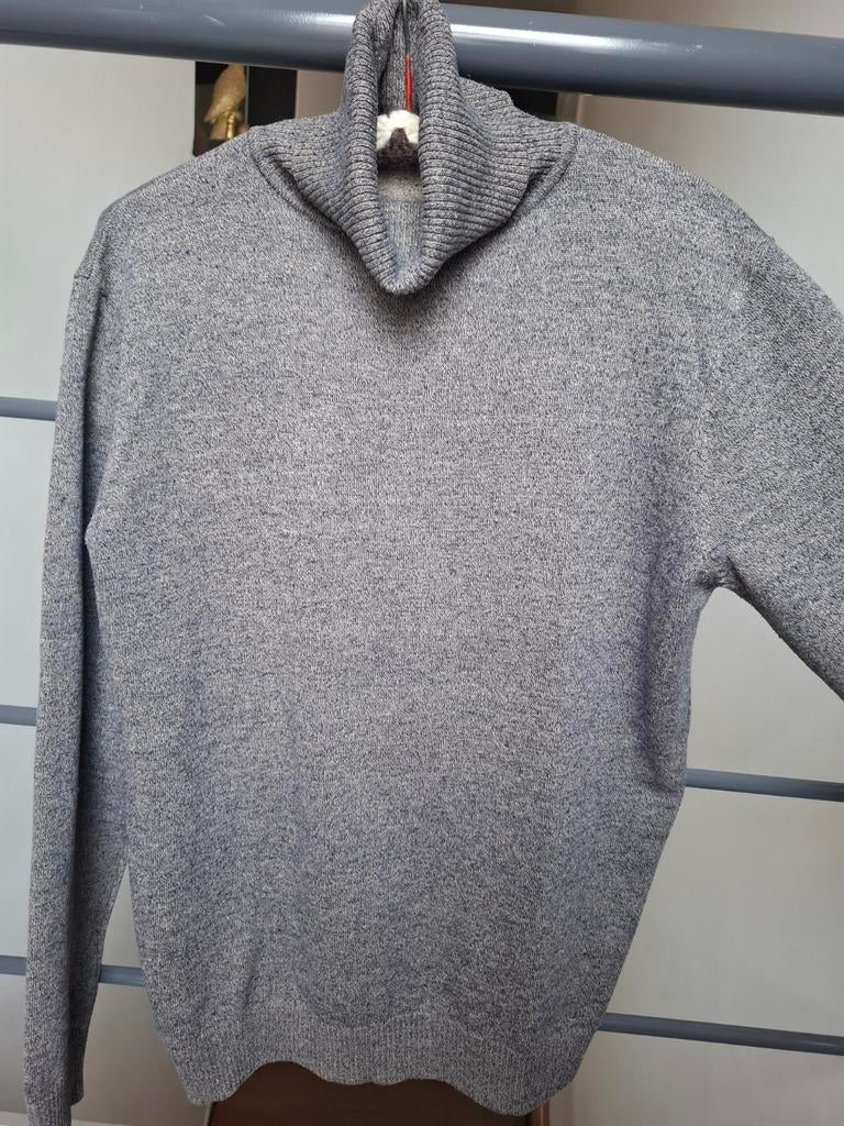 Pull col roulé XL chiné gris brun, Vêtements | Hommes, Enlèvement ou Envoi, Comme neuf, Taille 56/58 (XL), Brun