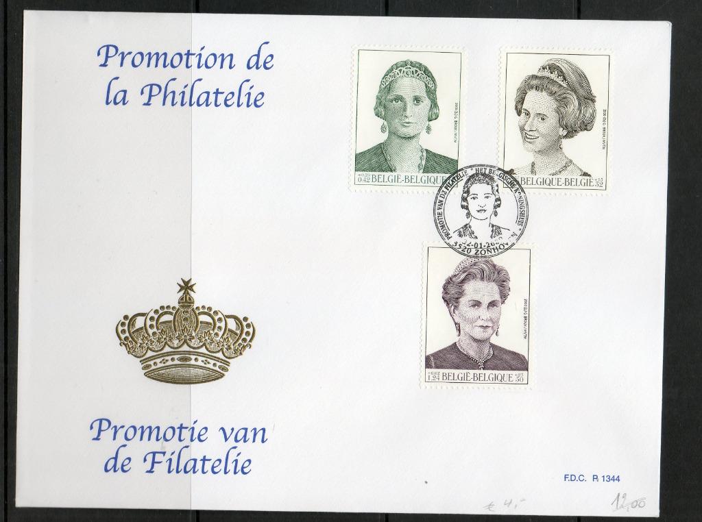 Année 2000 : FDC 2879-2881 - bloc 84 - La dynastie belge - O, Enlèvement ou Envoi