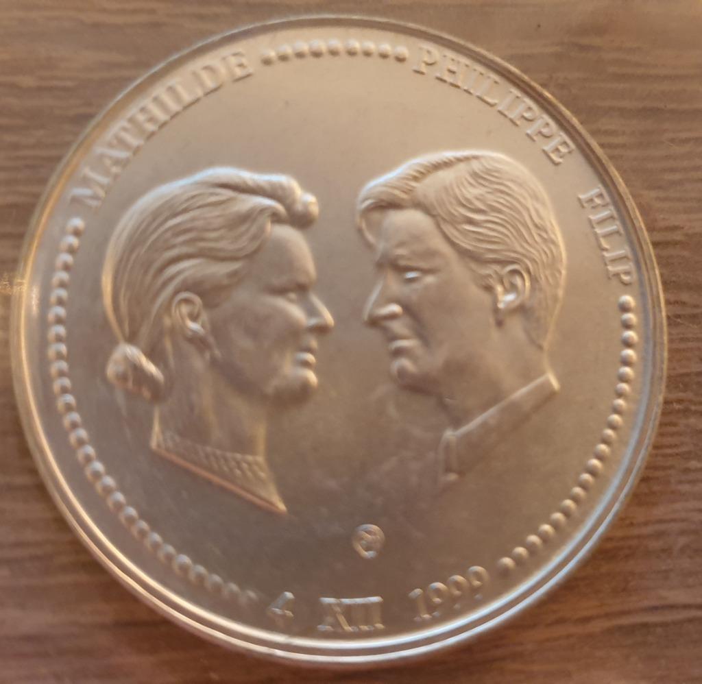 250 francs - Albert II Mariage de Philippe et Mathilde, Ophalen of Verzenden, België, Losse munt, Zilver