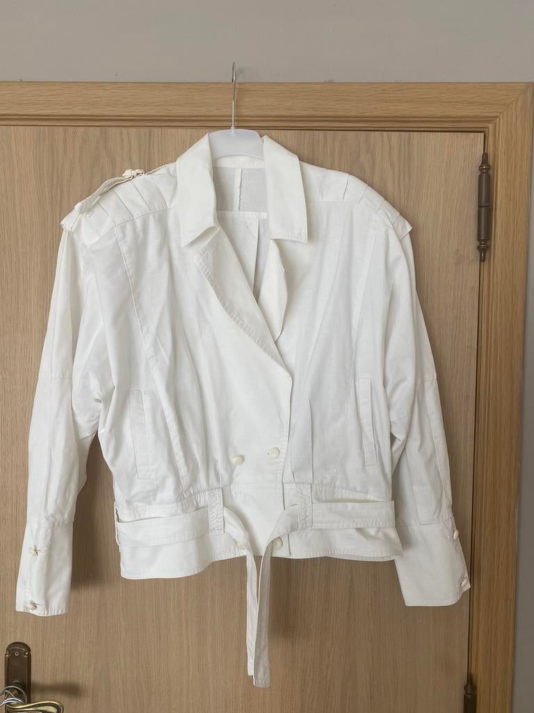 Witte Vintage vest - jaren 80, Kleding | Dames, Maat 38/40 (M), Wit, Ophalen of Verzenden, Zo goed als nieuw