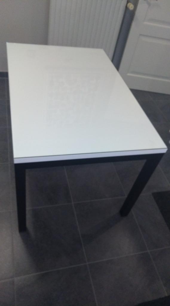 Keukentafel, Huis en Inrichting, Tafels | Eettafels, Ophalen, 100 tot 150 cm, Glas, 50 tot 100 cm