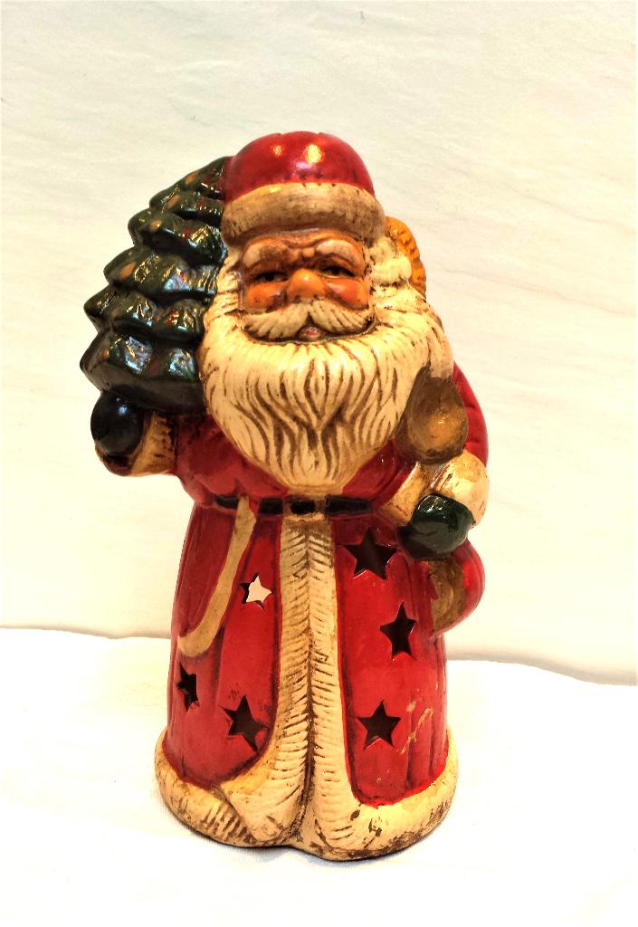 kerstman theelicht 20 cm groot, Diversen, Ophalen of Verzenden, Zo goed als nieuw