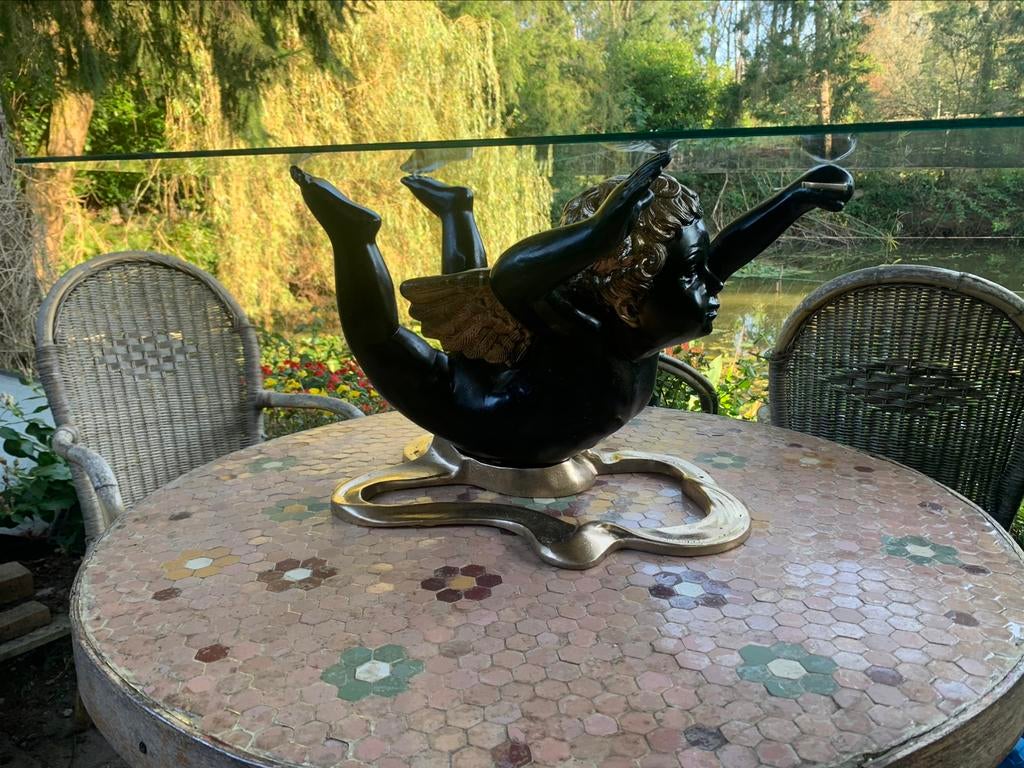 mid century table salon  angels  blackamoor 1950 cupidon, Ophalen
