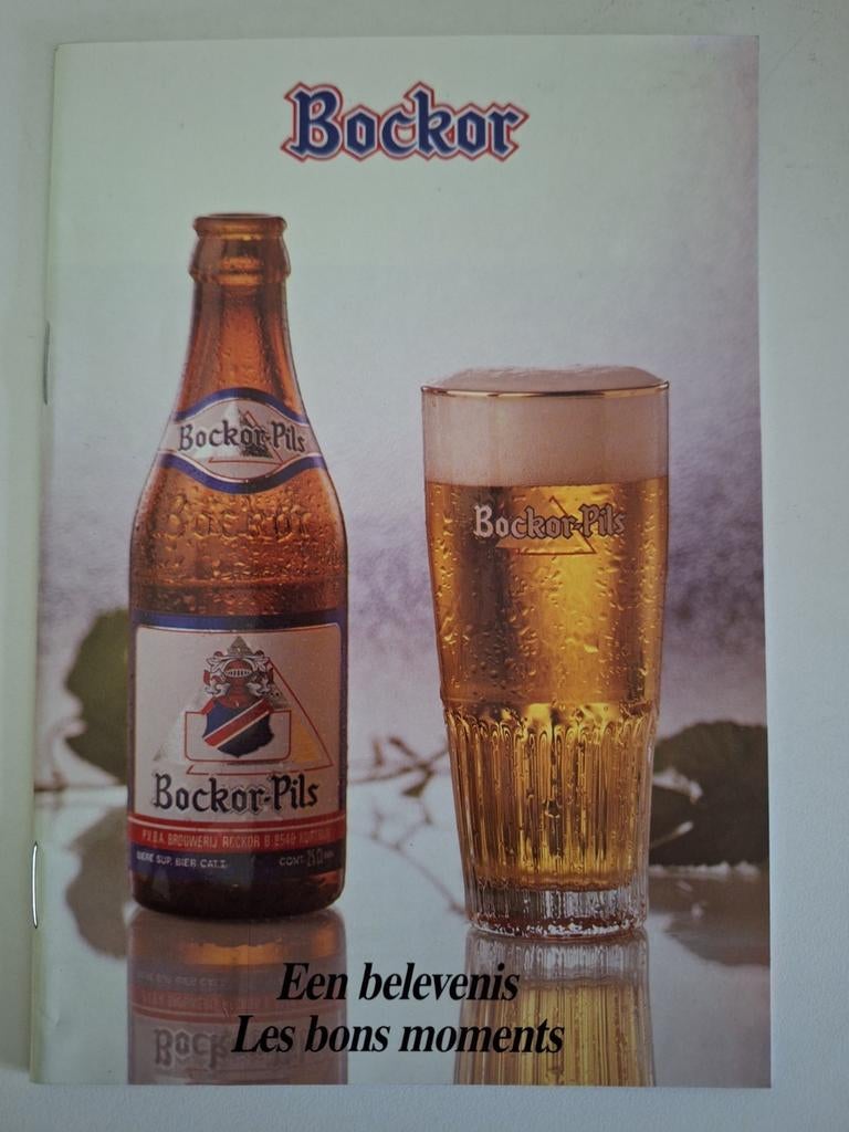 Oude bier brochure brouwerij Bockor Vanderghinste Kortrijk, Verzamelen, Ophalen of Verzenden, Zo goed als nieuw