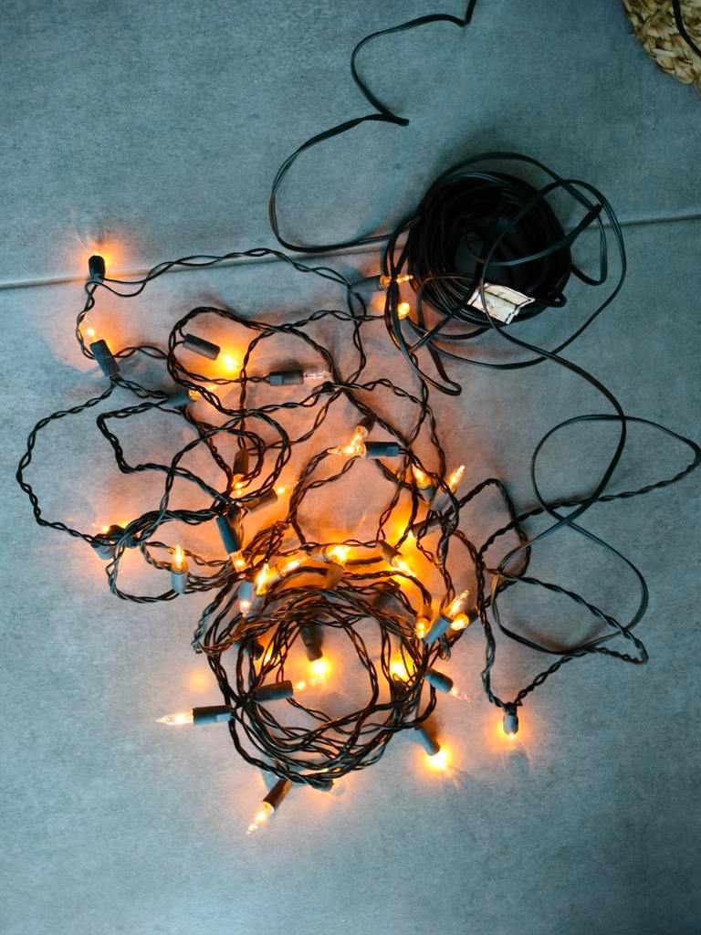 Kerstverlichting 5 meter lang, 40 lampjes. Warmkleurig, Enlèvement ou Envoi, Comme neuf, Verre