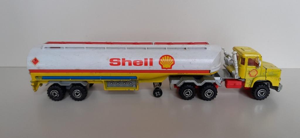 Vintage Majorette Scania Shell tankwagen 1/60, Ophalen of Verzenden, Gebruikt