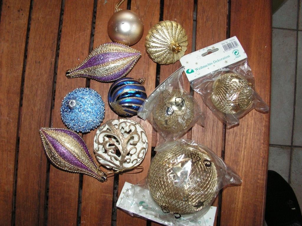 Lot van 10 prachtige kerstballen., Diversen, Kerst, Zo goed als nieuw, Ophalen of Verzenden