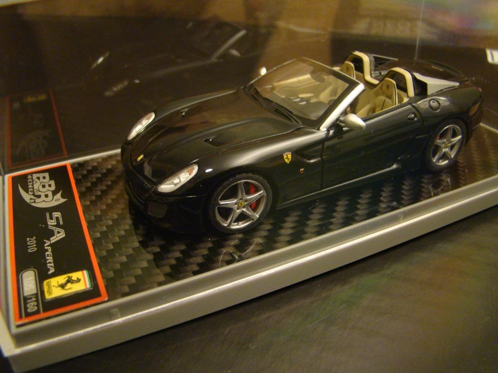 1:43 BBR Ferrari SA Aperta 2010 - Nero Stellato, Ophalen of Verzenden, Zo goed als nieuw, Auto, Overige merken