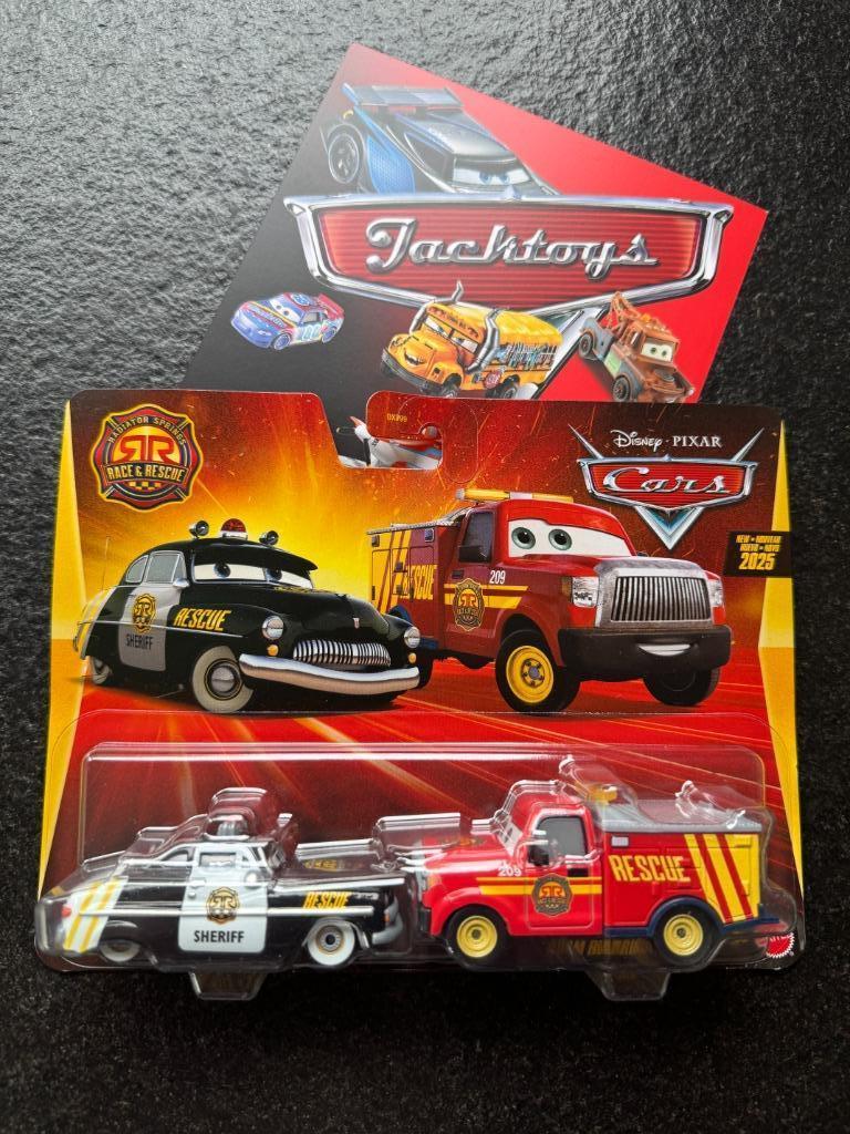 Cars Disney Race & Rescue Sheriff & Adam Roadriguez, Kinderen en Baby's, Speelgoed |Speelgoedvoertuigen, Nieuw, Ophalen of Verzenden
