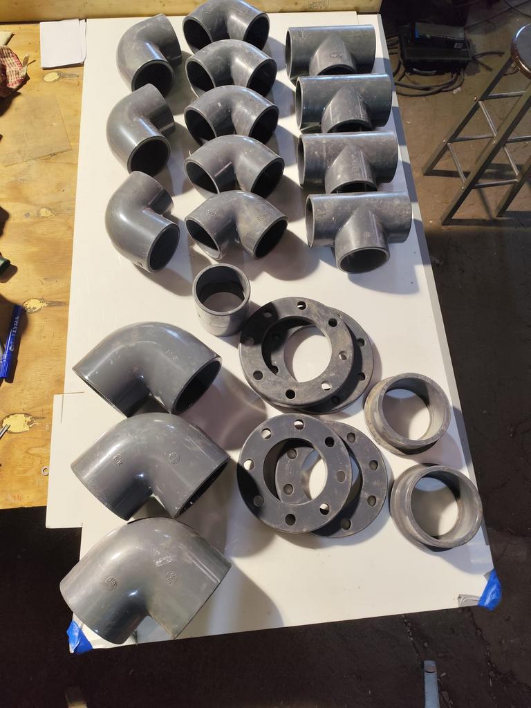 +GF+ pvc koppelingen 22 stuks, 90-110mm, Ophalen, Nieuw, PVC