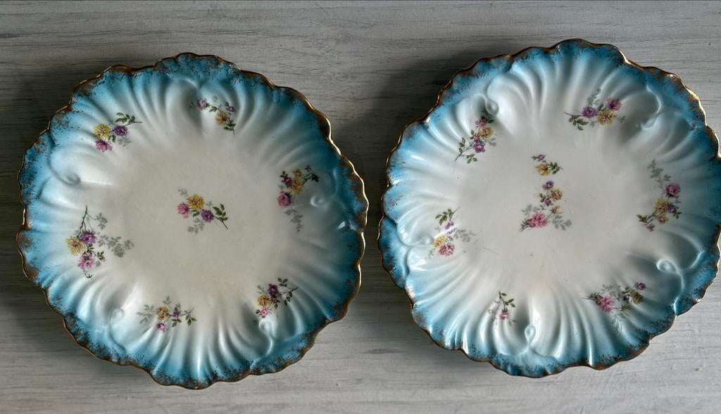 Assiettes antiques en porcelaine Limoges Laviolette, Antiquités & Art, Enlèvement